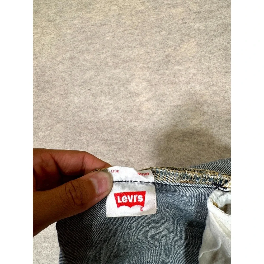 Vintage Levis 501 Original Straight Jeans Men 36x32 Blue Denim Cotton Button Fly